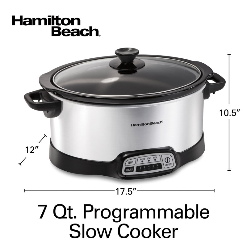 Hamilton Beach® 7 Quart Programmable Slow Cooker Serves 8 Plus People